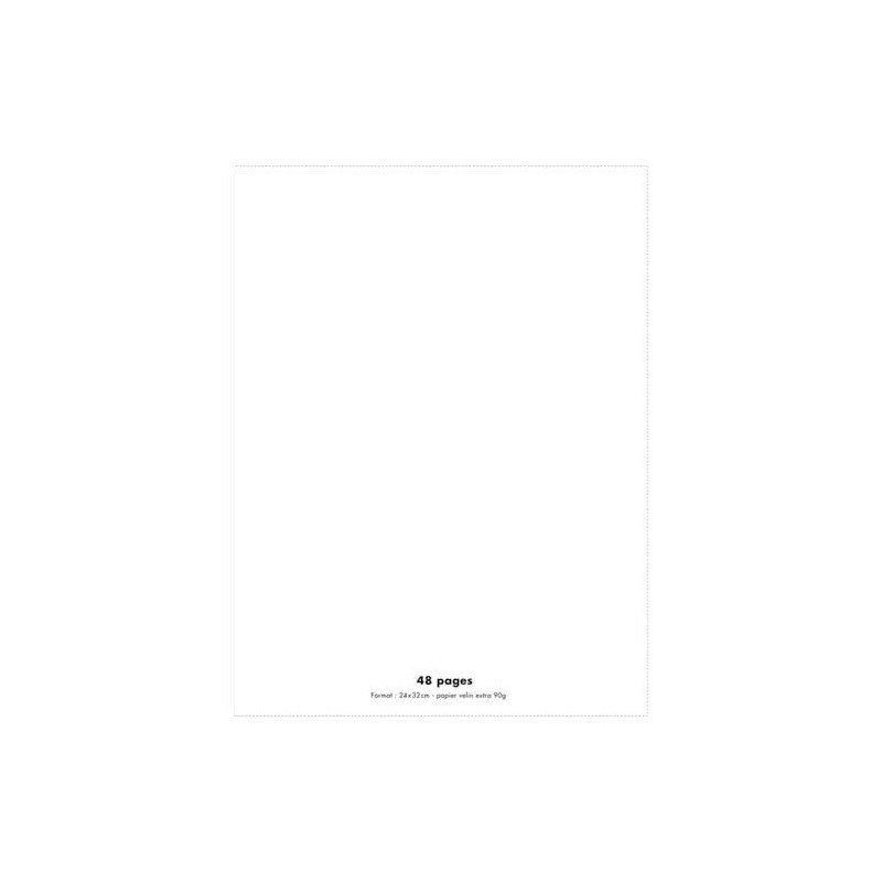 CONQUERANT C9 Cahier piqûre 24x32cm 48 pages 90g grands carreaux Seyès. Couverture polypropylène incolore