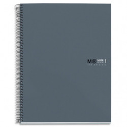 MIQUELRIUS Cahier carte spirale ORIGINAL 21x29,7cm 160 pages 90g 5x5. Coloris gris