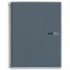 MIQUELRIUS Cahier carte spirale ORIGINAL 21x29,7cm 160 pages 90g 5x5. Coloris gris