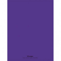 CONQUERANT C9 Cahier piqûre 24x32cm 48 pages 90g grands carreaux Seyès. Couverture polypropylène Violet