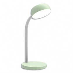 UNILUX Lampe de bureau LED TAMY. Bras flexible pivotant à 360°. 6 kWh/1000h, 3 000K, 20 000h. Verte