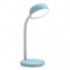 UNILUX Lampe de bureau LED TAMY. Bras flexible pivotant à 360°. 6 kWh/1000h, 3 000K, 20 000h. Bleue