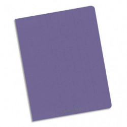 Cahier piqûre 24x32cm 96 pages 90g quadrillé 5x5. Couverture polypropylène Violet