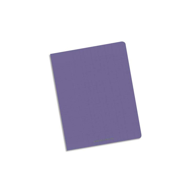 Cahier piqûre 24x32cm 96 pages 90g quadrillé 5x5. Couverture polypropylène Violet