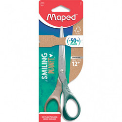 MAPED Ciseaux Shape 16 cm Smiling Planet en blister mix composé à 50% de fibres de bois FSC