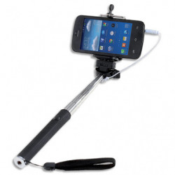 Perche télescopique pour selfies avec déclencheur - jusqu'à 110 cm de déploiement