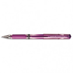 UNI-BALL Stylo encre gel Signo Broad avec grip et capuchon. Pointe large 1mm. Couleur rose métal