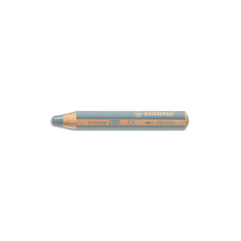 STABILO woody 3in1 crayon de couleur multi-surfaces mine extra-large (10 mm) - Argent