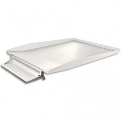 LEITZ Corbeille à courrier + plumier STYLE en ABS et ZINC. Coloris Blanc