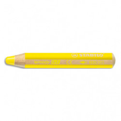 STABILO woody 3in1 crayon de couleur multi-surfaces mine extra-large (10 mm) - Jaune