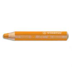STABILO woody 3in1 crayon de couleur multi-surfaces mine extra-large (10 mm) - Orange clair