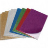 O COLOR Lot de 10 feuilles mousse adhésive 20x30cm 3 or, 3 argent, 1 Rouge, 1 Verte, 1 Bleu et 1 Violet