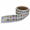 O COLOR Rouleau de 2000 gommettes yeux couleurs assorties, diamètre 14 mm environ