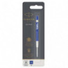 PARKER Recharge pour bille encre gel pointe moyenne QUINKFLOW encre Bleue. En blister.