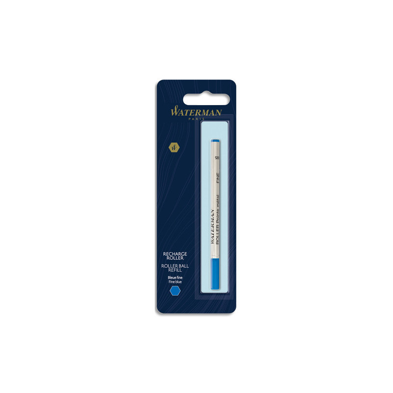 PARKER Recharge pour Stylo Roller pointe fine encre Bleue. En blister.