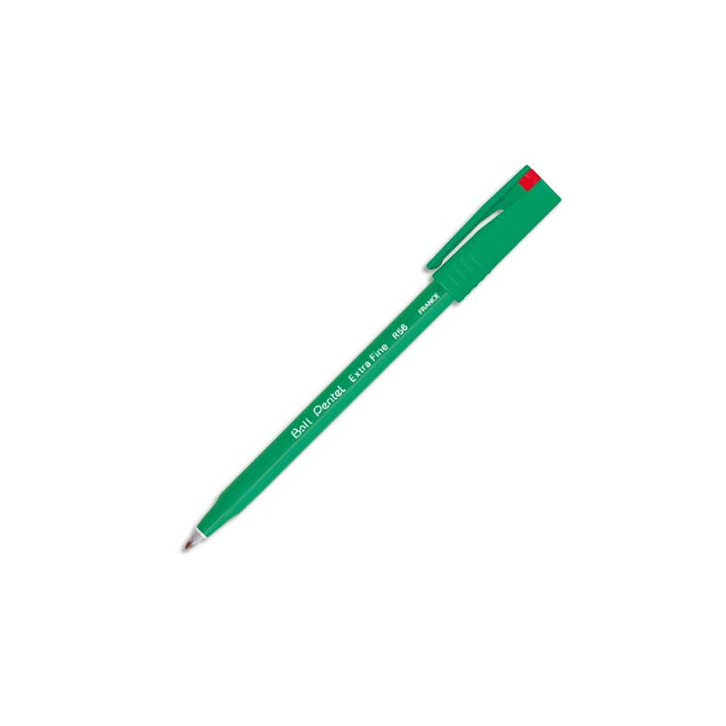 PENTEL Stylo feutre à bille pointe plastique 0,6 mm encre Rouge corps plastique Vert R 56