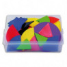 Coffret contenant 51 sets de fractions en plastique souple couleurs assorties