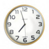 UNILUX Horloge Baltic Hêtre, structure bois, cadran plastique, mécanisme à quartz - Diamètre 30,5 cm