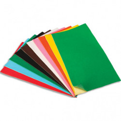 O COLOR Sachet de 10 coupons de feutrine adhésive, format 45x25 cm, couleurs assorties