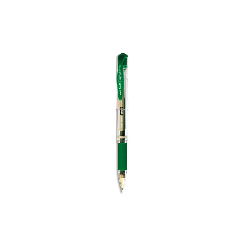UNI-BALL Stylo bille pointe large encre gel Vert SIGNO BROAD, corps avec grip + capuchon UNI-BALL