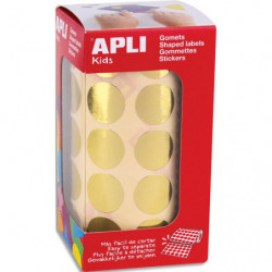 AGIPA Rouleaux de gommettes rondes 20mm couleur or
