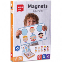 APLI AGIPA Boîte de 30 fiches magnétique avec lesquelles une multitude de combinaisons est possible.