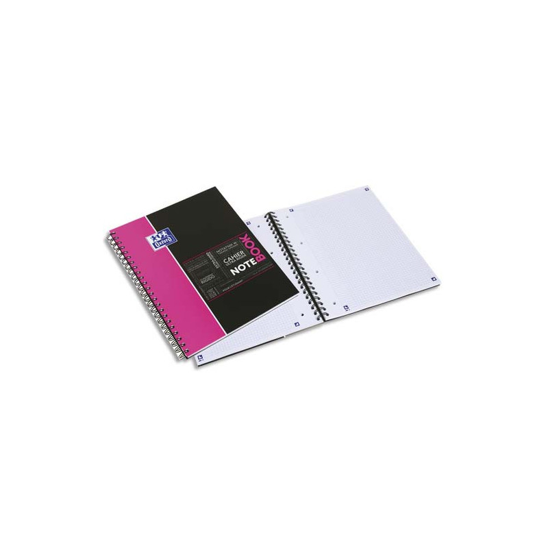 OXFORD Etudiant Cahier NOTEBOOK spiralé couverture carte rembordée 160 pages 5x5 23x29,7 SOS NOTES