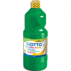 GIOTTO Flacon d'1 litre de gouache liquide de couleur vert foncé ultra lavable