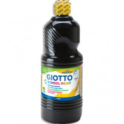 GIOTTO Flacon d'1 litre de gouache liquide de couleur noir ultra lavable