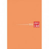 PLEIN CIEL Bloc agrafé en-tête 160 pages non perforées 80g petits carreaux 5x5 14,8x21cm. Couv Orange