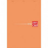 PLEIN CIEL Bloc agrafé en-tête 160 pages non perforées 80g petits carreaux 5x5 21x29,7cm. Couv Orange