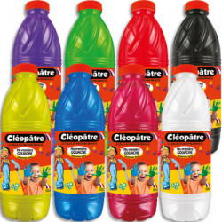 CLEOPATRE Schoolpack de peinture au doigt, Ma Première Gouache Baby et pinceaux, dès 2 ans, 8 x 1 litre