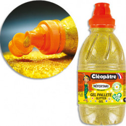 CLEOPATRE Flacon de gel pailleté couleur or 500 ml x 12