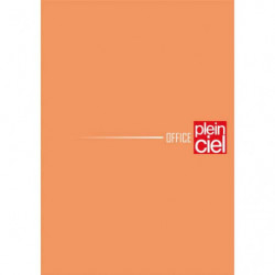 PLEIN CIEL Bloc agrafé en-tête 160 pages non perforées 80g petits carreaux 5x5 7,4x10,5cm. Couv Orange