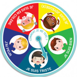 OZ INTERNATIONAL Roue des émotions simplifiée - 25 cm - Un outil pour verbaliser et partager ses émotions