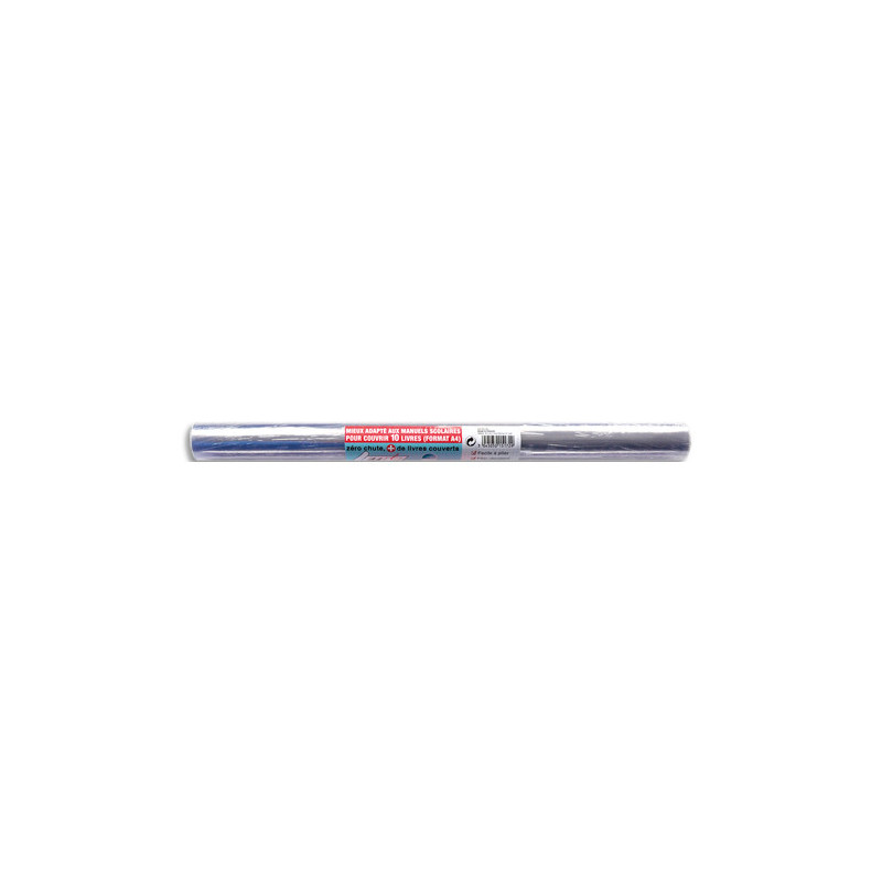 OXFORD Rouleau couvre livre 0,4x5,5m PVC cristal 80 microns. Incolore