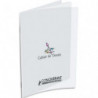CONQUERANT Cahier de dessin piqûre 32 pages unies 90G 17x22cm. Couverture polypro incolore