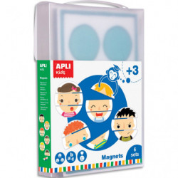 APLI KIDS Boîte de 6 sets de magnets XXL pour apprendre les émotions