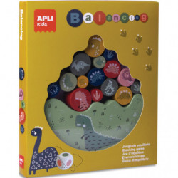 APLI KIDS Puzzle 16 pièces sur le thème des dinosaures, jeu d'équilibre