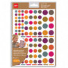 APLI KIDS Pochette de 6 feuilles (624 u) de gommettes nature kraft couleurs assorties