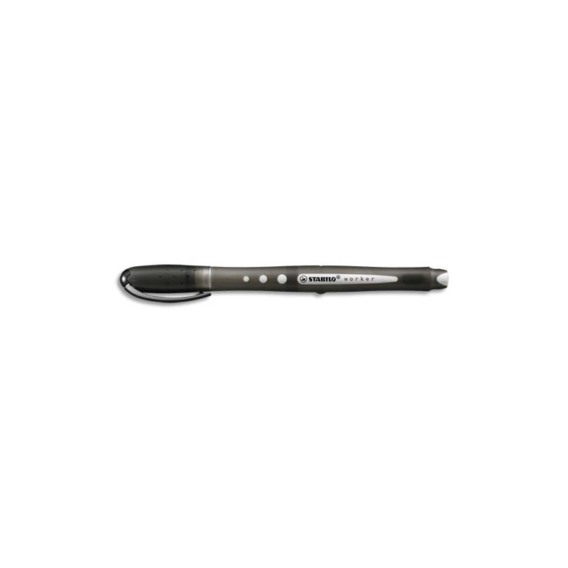 STABILO worker+ colorful stylo-roller pointe moyenne (0,5 mm) - Noir