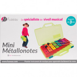 FUZEAU Mini métallonotes 8 lames accordées et colorées, DO3 à DO4, à partir de 3 ans