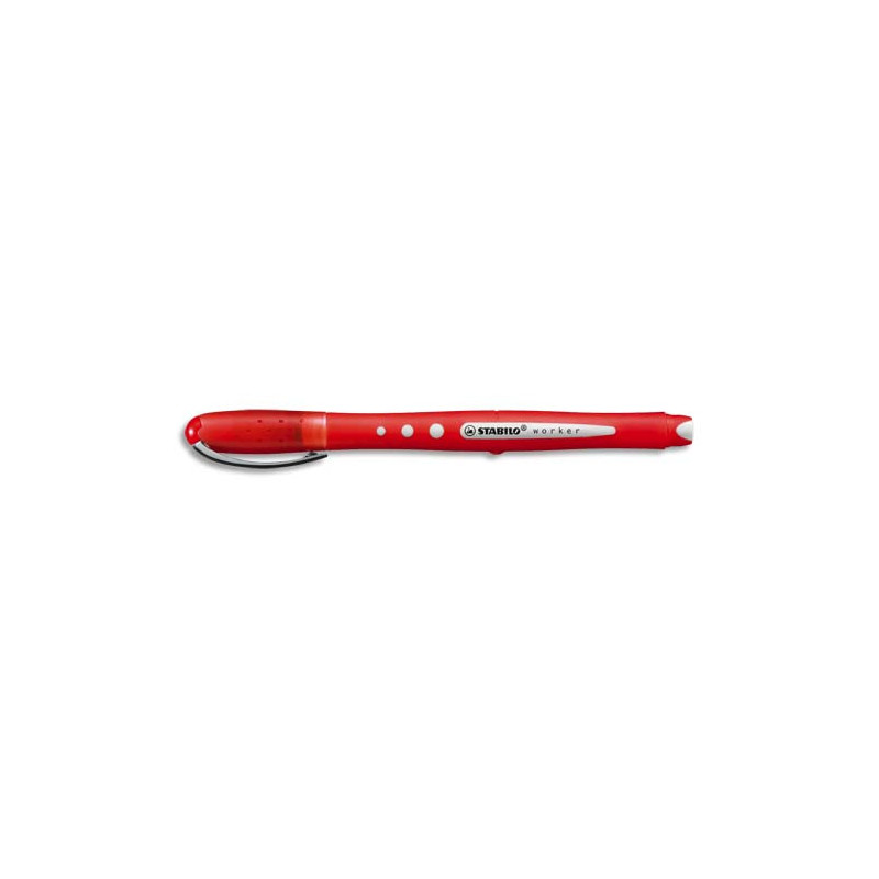 STABILO worker+ colorful stylo-roller pointe moyenne (0,5 mm) - Rouge