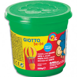 GIOTTO BE-BE, Pot de 220 gr de pâtes jouer couleurs couleur vert, livré par lot de 8