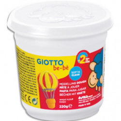 GIOTTO BE-BE, Pot de 220 gr de pâtes jouer couleurs couleur blanc, livré par lot de 8