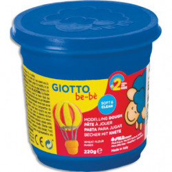 GIOTTO BE-BE, Pot de 220 gr de pâtes jouer couleurs couleur bleu, livré par lot de 8