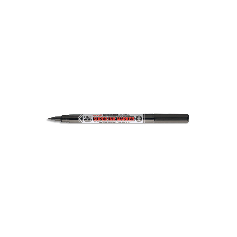 UNI-BALL Marqueur permanent Noir toute surface, Ecriture fine 0,9 mm