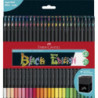 FABER CASTELL Etui en carton de 50 crayons de couleur Black Edition