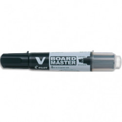 PILOT Marqueur effaçable à sec rechargeable VBOARD MASTER. Pointe biseautée moyenne. Encre liquide noir