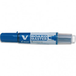 PILOT Marqueur effaçable à sec rechargeable VBOARD MASTER. Pointe biseautée moyenne. Encre liquide bleu